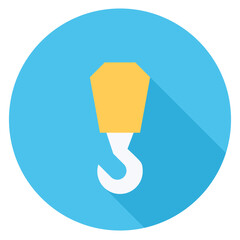 Hook icon with simple design, symbolizing attachment, support, and lifting.
