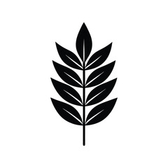 Silhouette icon vector art illustration of a sumac leaf.eps