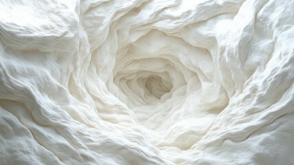 Obraz premium White Flour Swirls: A Close-Up Texture of Creamy Vortex