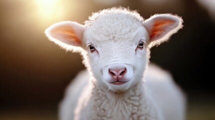 Obraz premium Innocent lamb, soft light