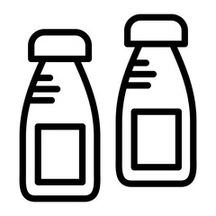Milk Bottles Icon Style