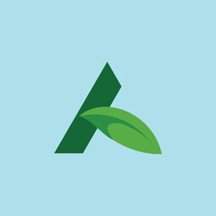 green leaf abstract beauty logo