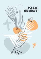 Palm leaf in abstract creative universal artistic template vector illustration