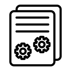 Fototapeta premium Industry Documents Icon Style