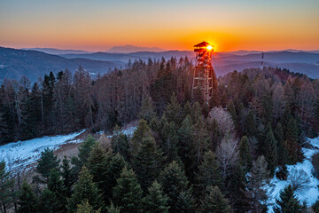 Wieża Malnik, wschód słońca  © Maciej G. Szling