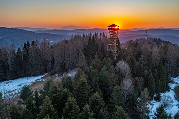 Wieża Malnik, wschód słońca  © Maciej G. Szling