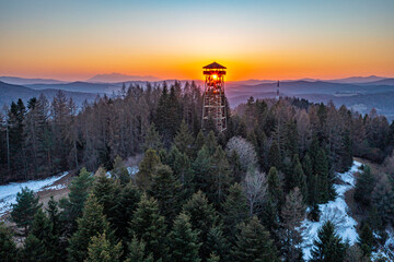 Wieża Malnik, wschód słońca  © Maciej G. Szling