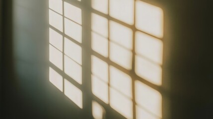 Soft sunlight casting shadows through window panes