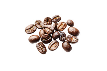 Naklejka premium Coffee Beans Pile with Transparent Background
