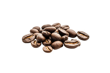 Naklejka premium Coffee Beans Pile with Transparent Background
