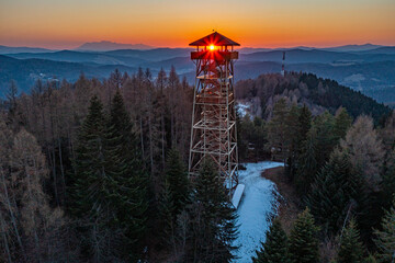 Wieża Malnik, wschód słońca  © Maciej G. Szling