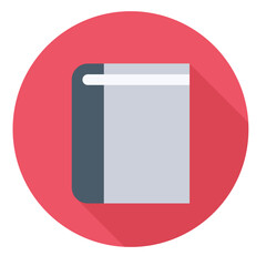 Vector illustration of a book icon for reading, education, and knowledge.