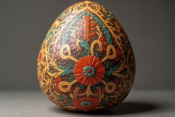 Folklore-Inspired Egg Masterpiece: An Artisan's Handmade Treasure