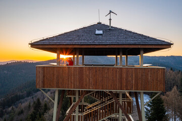 Wieża Malnik, wschód słońca  © Maciej G. Szling