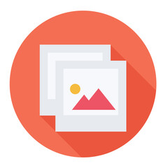 Vector illustration of a generic photo icon for images and pictures.