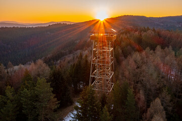 Wieża Malnik, wschód słońca  © Maciej G. Szling