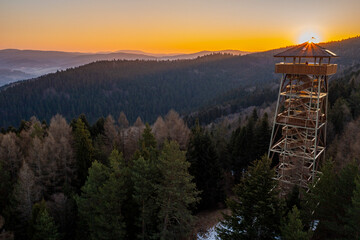 Wieża Malnik, wschód słońca  © Maciej G. Szling