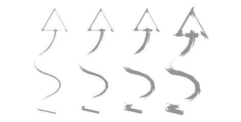 Arrow icon set. Cursor. Collection different arrow signs. Black arrows icons. Arrow icon collection. Large Black arrow icon vector set