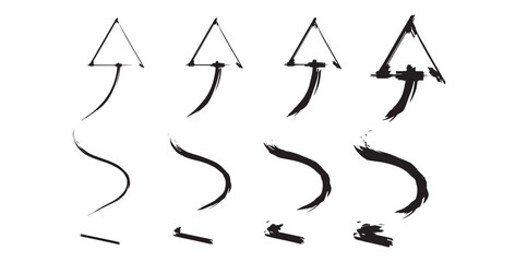 Arrow icon set. Cursor. Collection different arrow signs. Black arrows icons. Arrow icon collection. Large Black arrow icon vector set