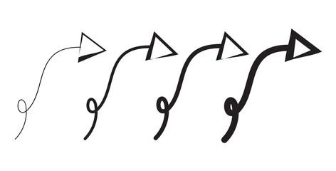 Arrow icon set. Cursor. Collection different arrow signs. Black arrows icons. Arrow icon collection. Large Black arrow icon vector set