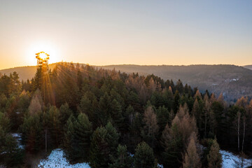 Wieża Malnik, wschód słońca  © Maciej G. Szling