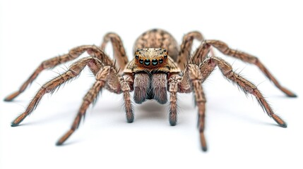 Spider action close-up nature macro photography isolated background detailed view of arachnid anatomy