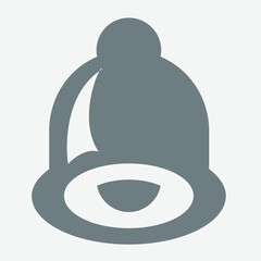 Bell icon, simple design, notification, alert, sound, communication symbol.