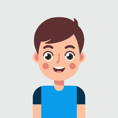 Abstract Boy Avatar Character. In fiction, a character is a person or other being in a narrative vector illustration