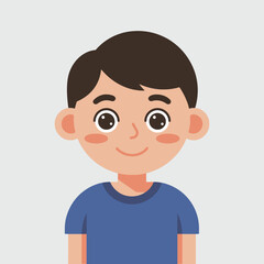 Abstract Boy Avatar Character. In fiction, a character is a person or other being in a narrative vector illustration