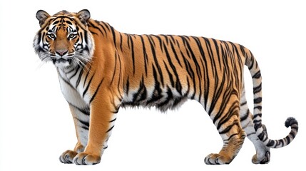 Fototapeta premium Majestic tiger roaming in the wild nature photography serene environment captivating viewpoint