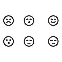 set of smiley faces