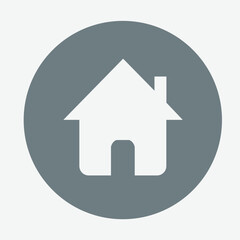 Home sign icon representing a house, real estate, or residence.