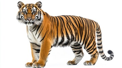 Fototapeta premium Majestic tiger prowling in natural habitat animal photography wildlife conservation close-up view