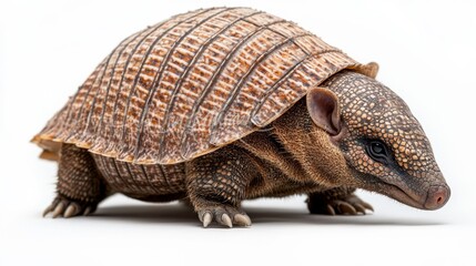 Fototapeta premium Armadillo movement studio setting animal photography natural environment close-up view wildlife concept