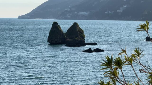 Vietri sul Mare, iconic Due Fratelli rocks in the sea