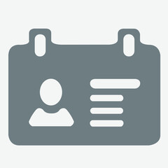 Visitor icon, user profile, guest symbol, access badge, people sign.