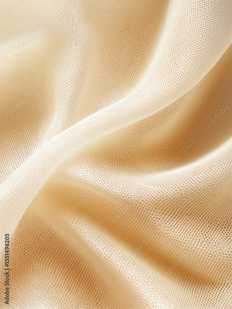 Aufkleber sheer elegance in delicate netting fabric capturing soft folds shadows textures with a warm luminous