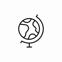 Global world earth sphere icon vector sign