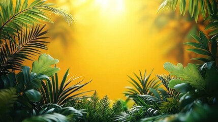 Tropical Sunlight Through Lush Foliage