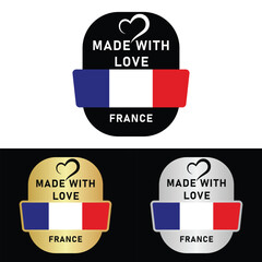 Made in France Make in France Organic Genuine Seal Tag Stamp Badge Made with Love Product of France