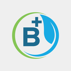 B Letter With Clinical Health Care Logo