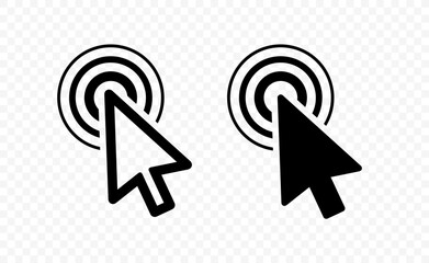 Clicking the mouse cursor vector design