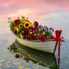 a flower boat