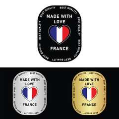 Made in France Make in France Organic Genuine Seal Tag Stamp Badge Made with Love Product of France