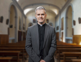 Portrait of a confident priest