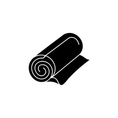 creative details Beach Towel Rolled Up Like a Sushi Roll Icon vector illustration
