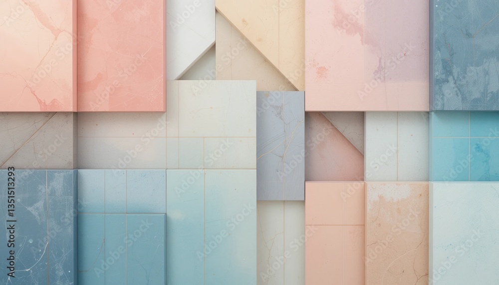 Poster creative abstract geometric design digital art colorful patterns modern aesthetic artistic environme