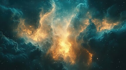 Fototapeta premium Cosmic Nebulae; Intense Colors, Space Cloud. Possible use Stock photo