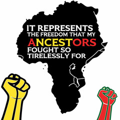 Juneteenth 1865 SVG | Black Power Fist and African Heritage