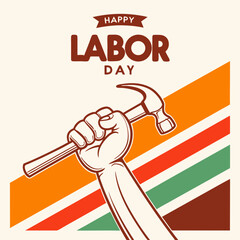 Happy Labor Day SVG | Hammer and Tools Design